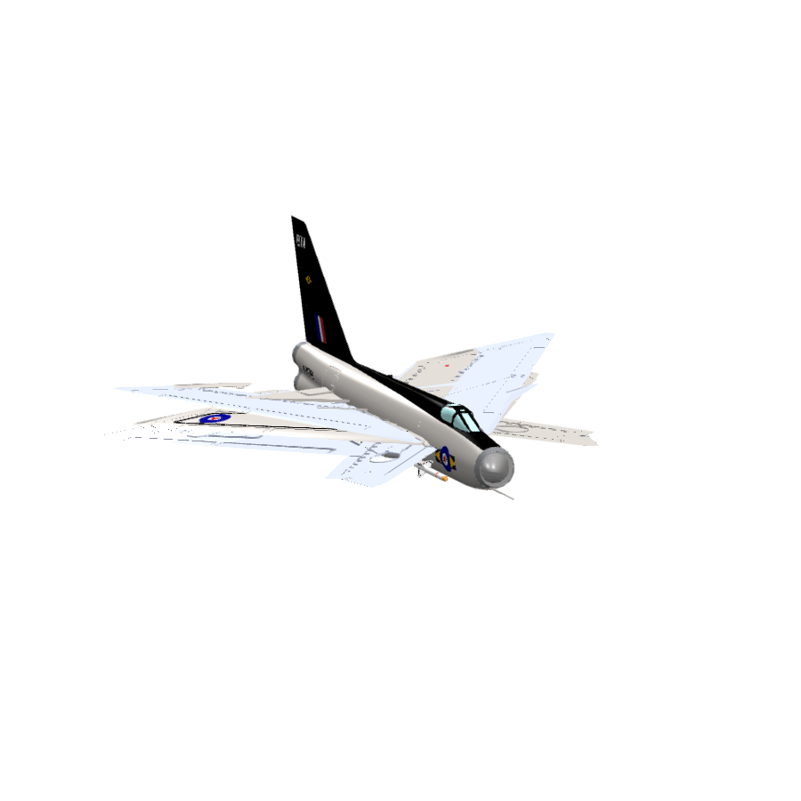 BAC闪电拦截器飞机模型图