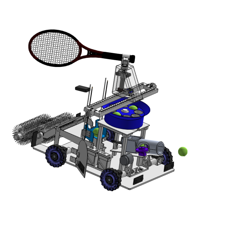 多功能网球陪练机器人