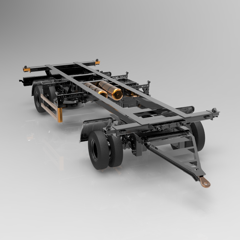 _iso-20集装箱运输拖车挂车3D数模