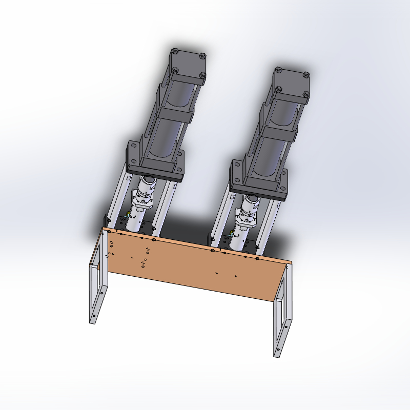 增压缸压轴承和齿轮机构图
