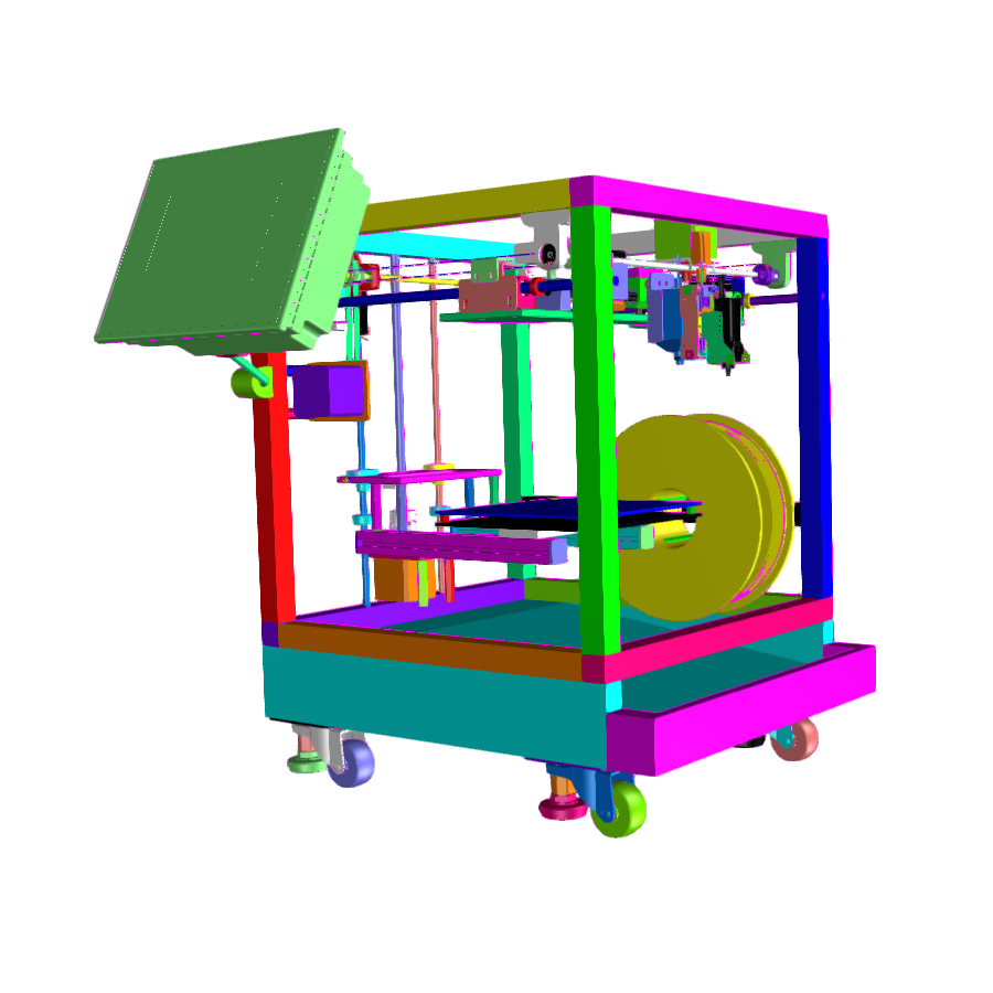 可移动式立铣3D打印机