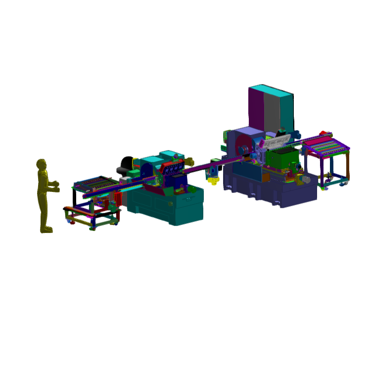 全自动送料系统自动磨削生产线3D模型