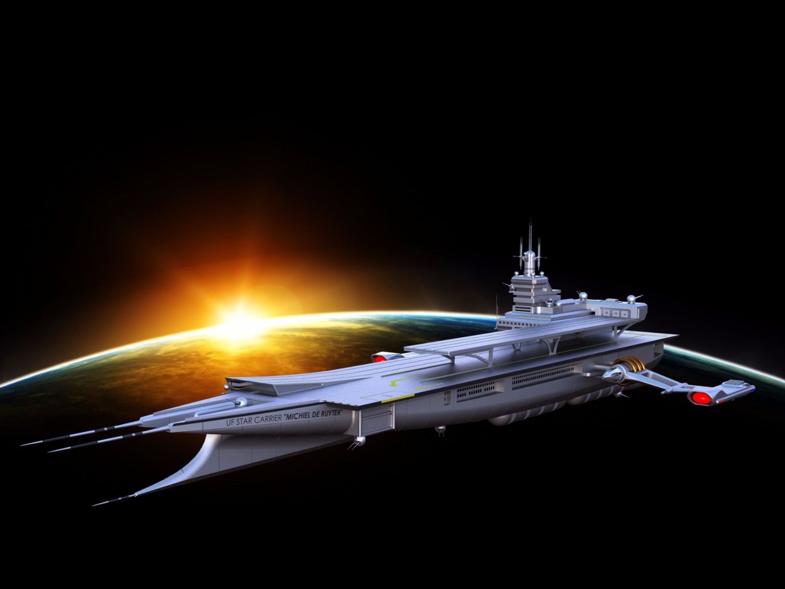 联合星舰的科幻模型