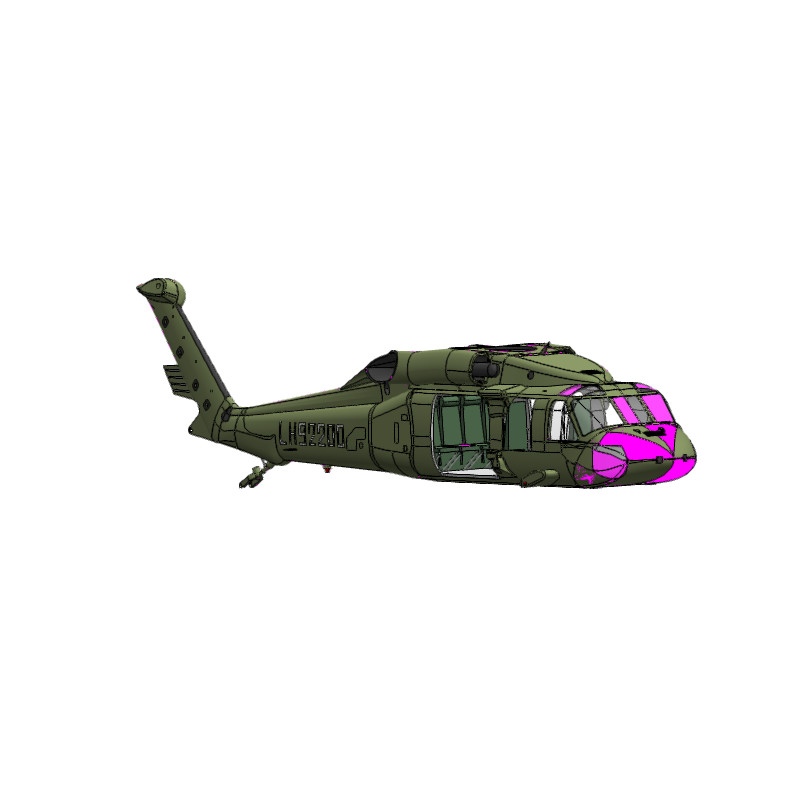 Q12黑鹰直升机SW设计