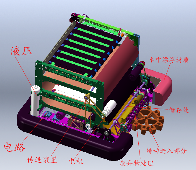 一种螺旋渐进机动式水上清洁机器人系统